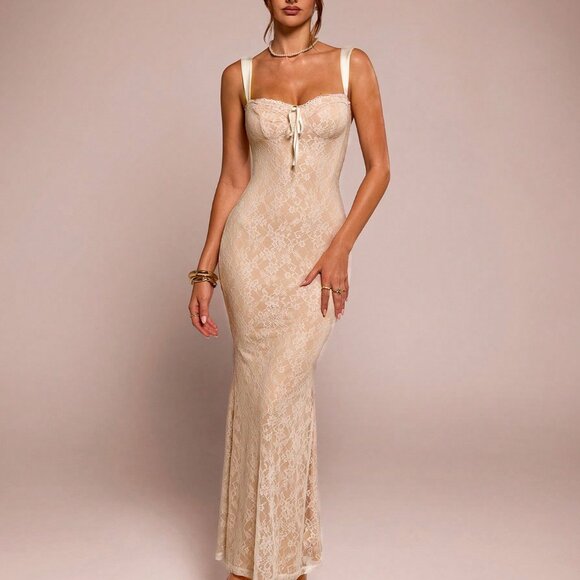 Dresses & Skirts - Elegant Women's Lace Bodycon Sexy Date Night Camisole Fishtail Dress